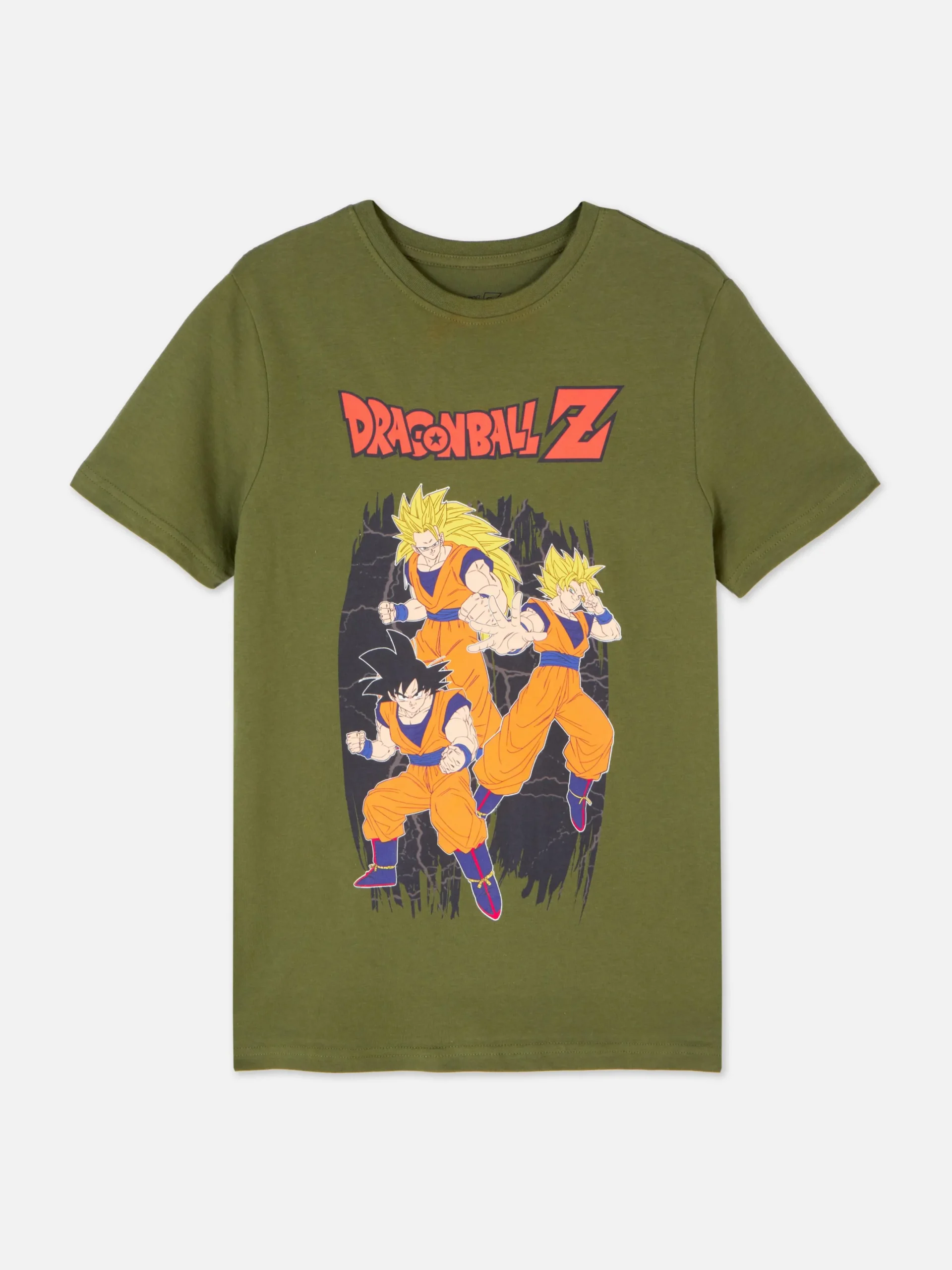 Tops Und T-Shirts|Primark „Dragon Ball Z Super-Saiyajin Goku“ T-Shirt Khakifarben