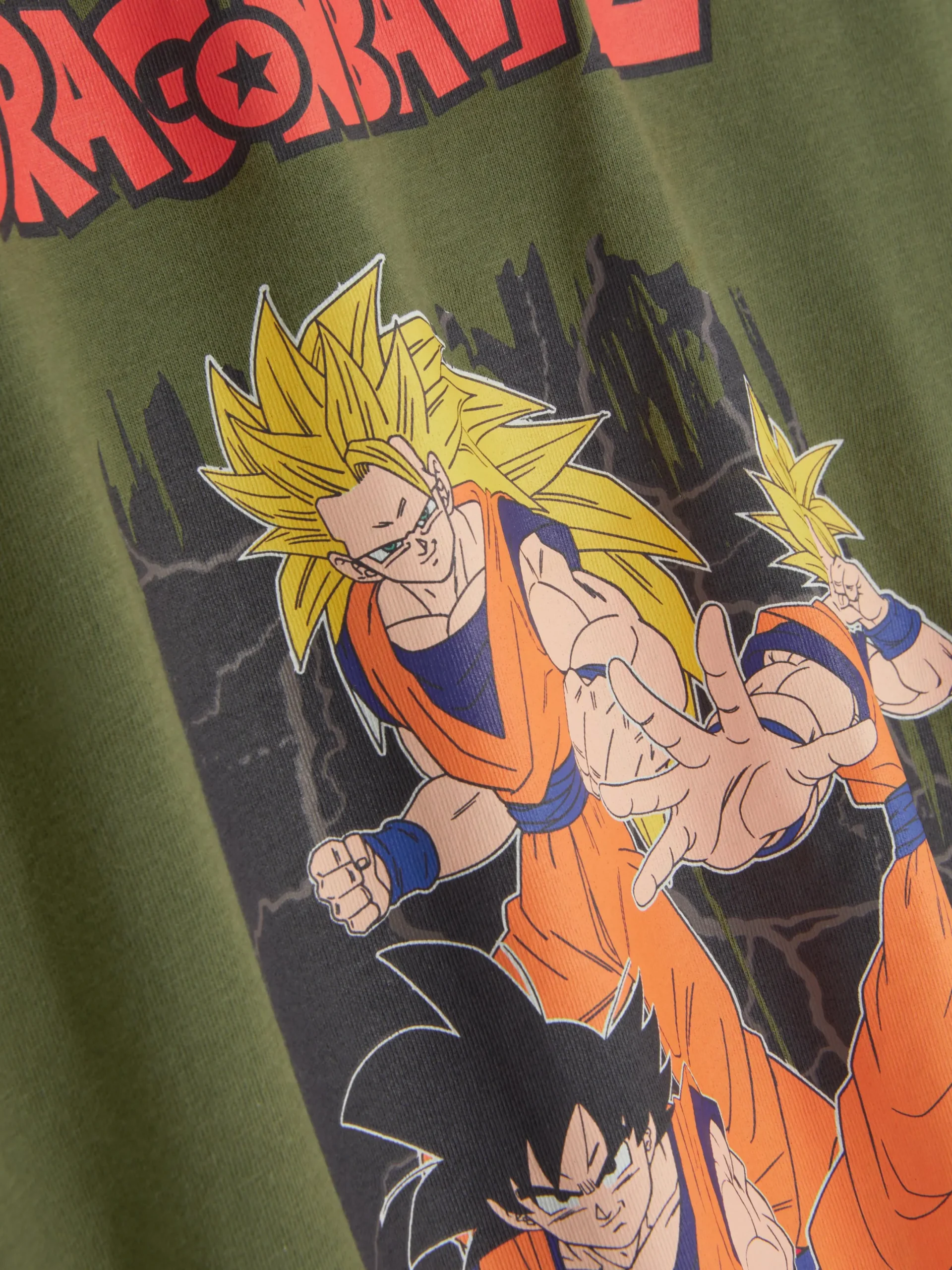 Tops Und T-Shirts|Primark „Dragon Ball Z Super-Saiyajin Goku“ T-Shirt Khakifarben