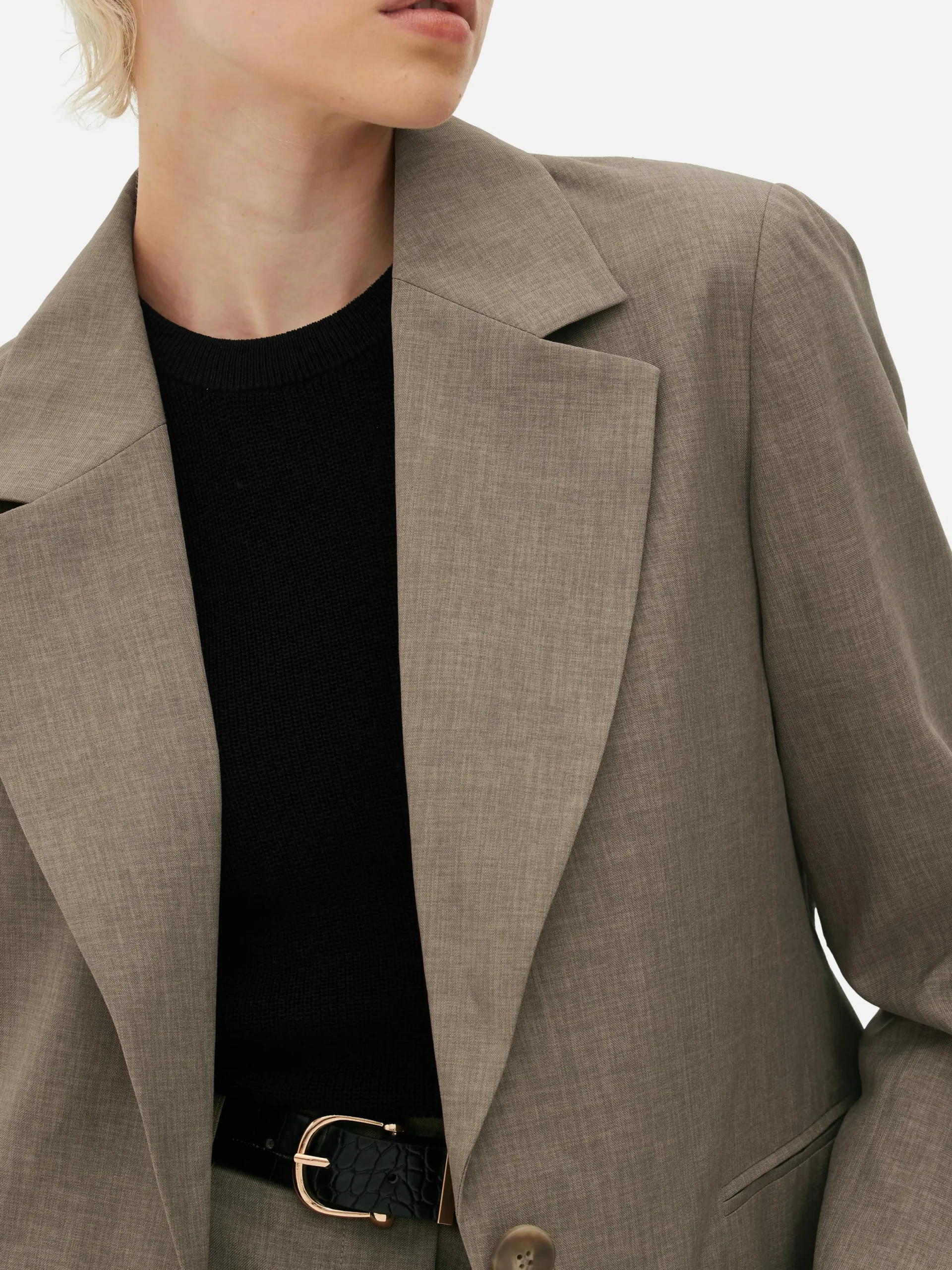 Blazer|Primark Einreihiger Blazer Im Oversized-Look Zum Kombinieren Khakifarben