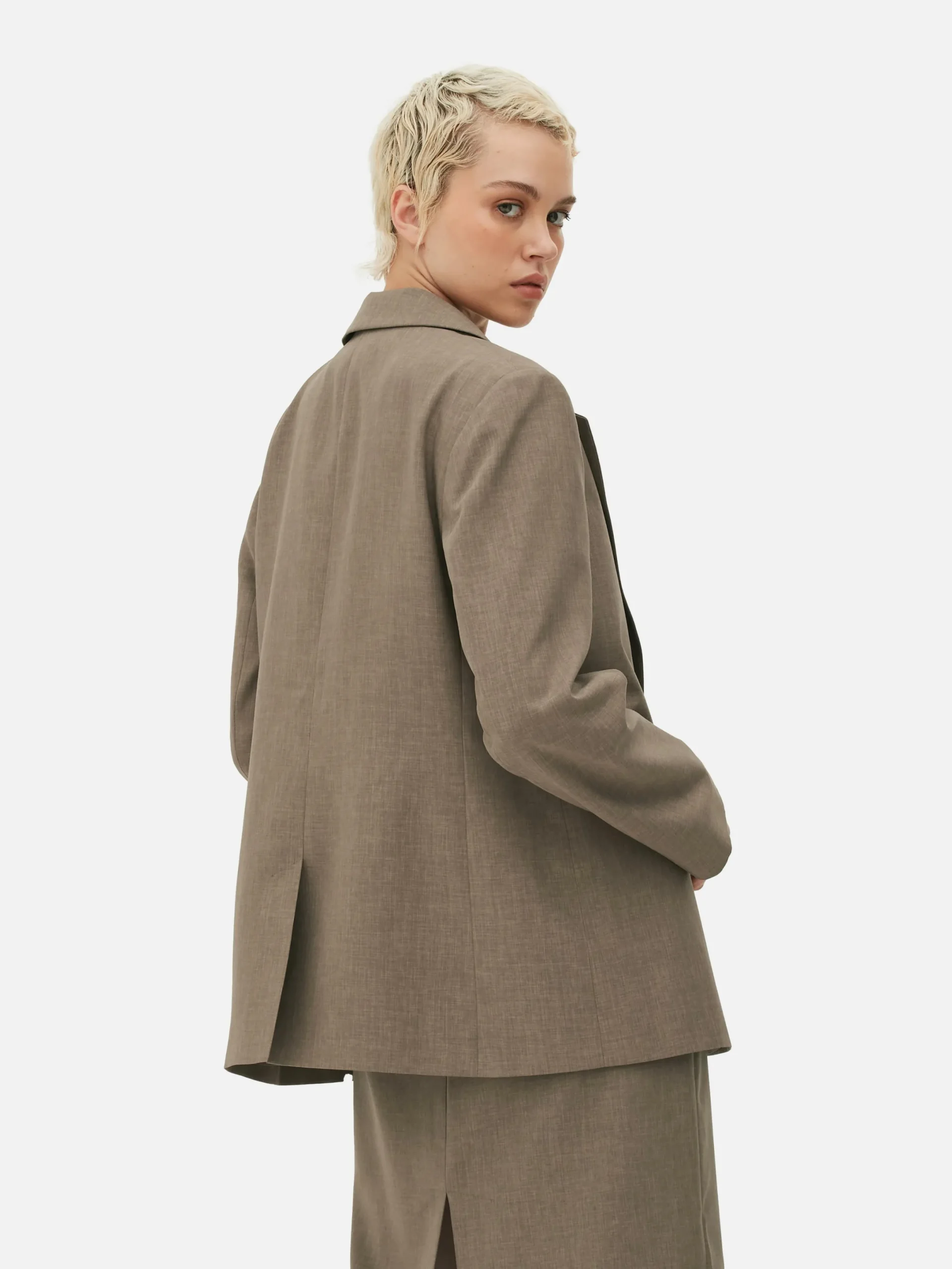 Blazer|Primark Einreihiger Blazer Im Oversized-Look Zum Kombinieren Khakifarben