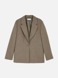 Blazer|Primark Einreihiger Blazer Im Oversized-Look Zum Kombinieren Khakifarben