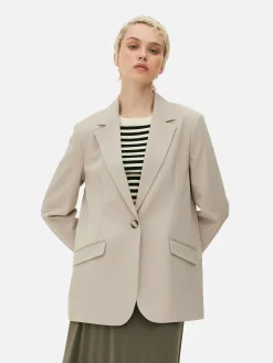 Blazer|Primark Einreihiger Blazer Zum Kombinieren Steinfarben