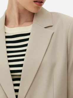 Blazer|Primark Einreihiger Blazer Zum Kombinieren Steinfarben