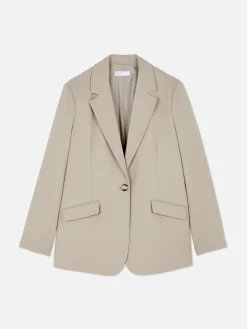 Blazer|Primark Einreihiger Blazer Zum Kombinieren Steinfarben
