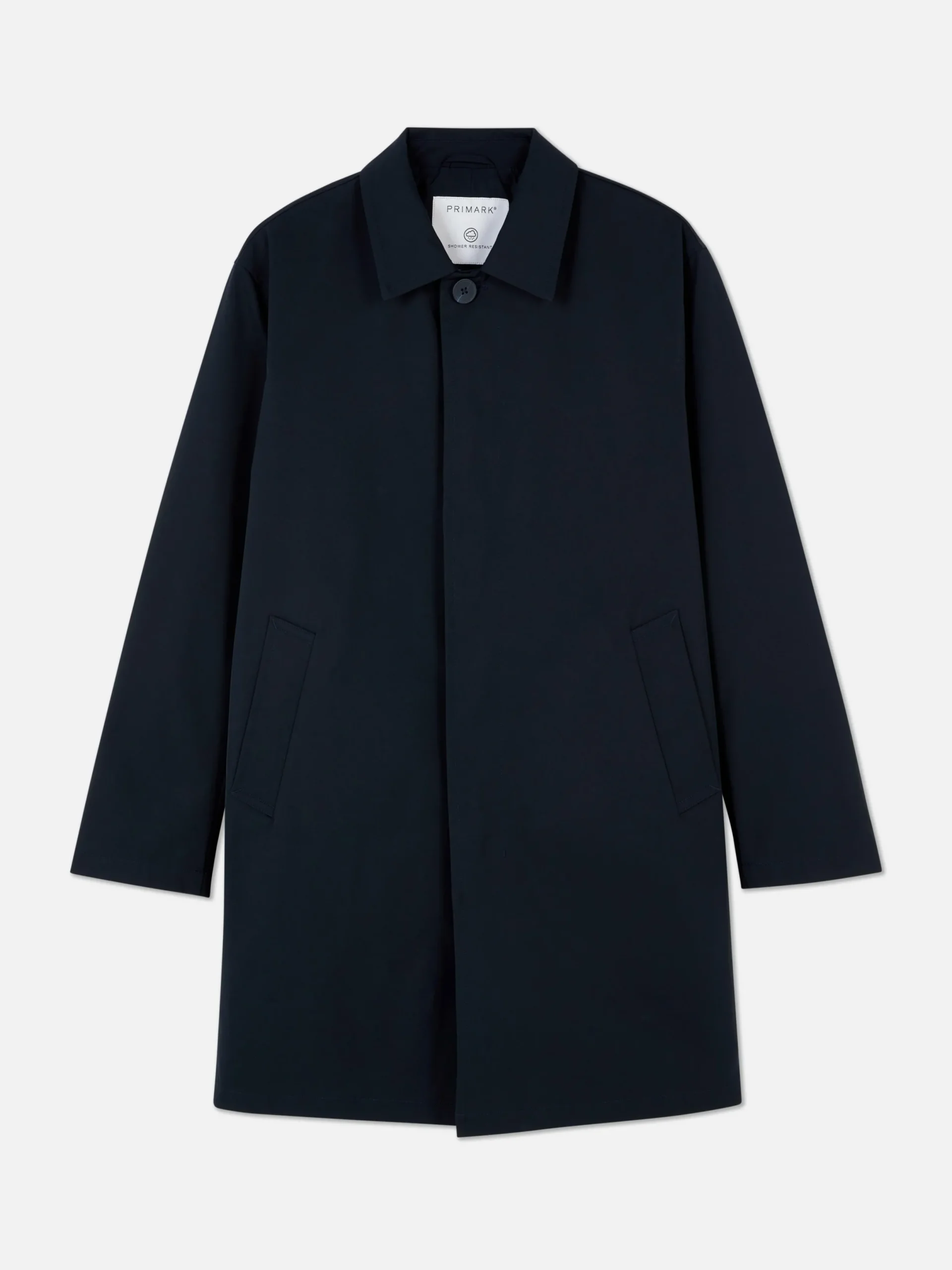 Jacken Und Mäntel|Primark Einreihiger, Langer Mac Marineblau