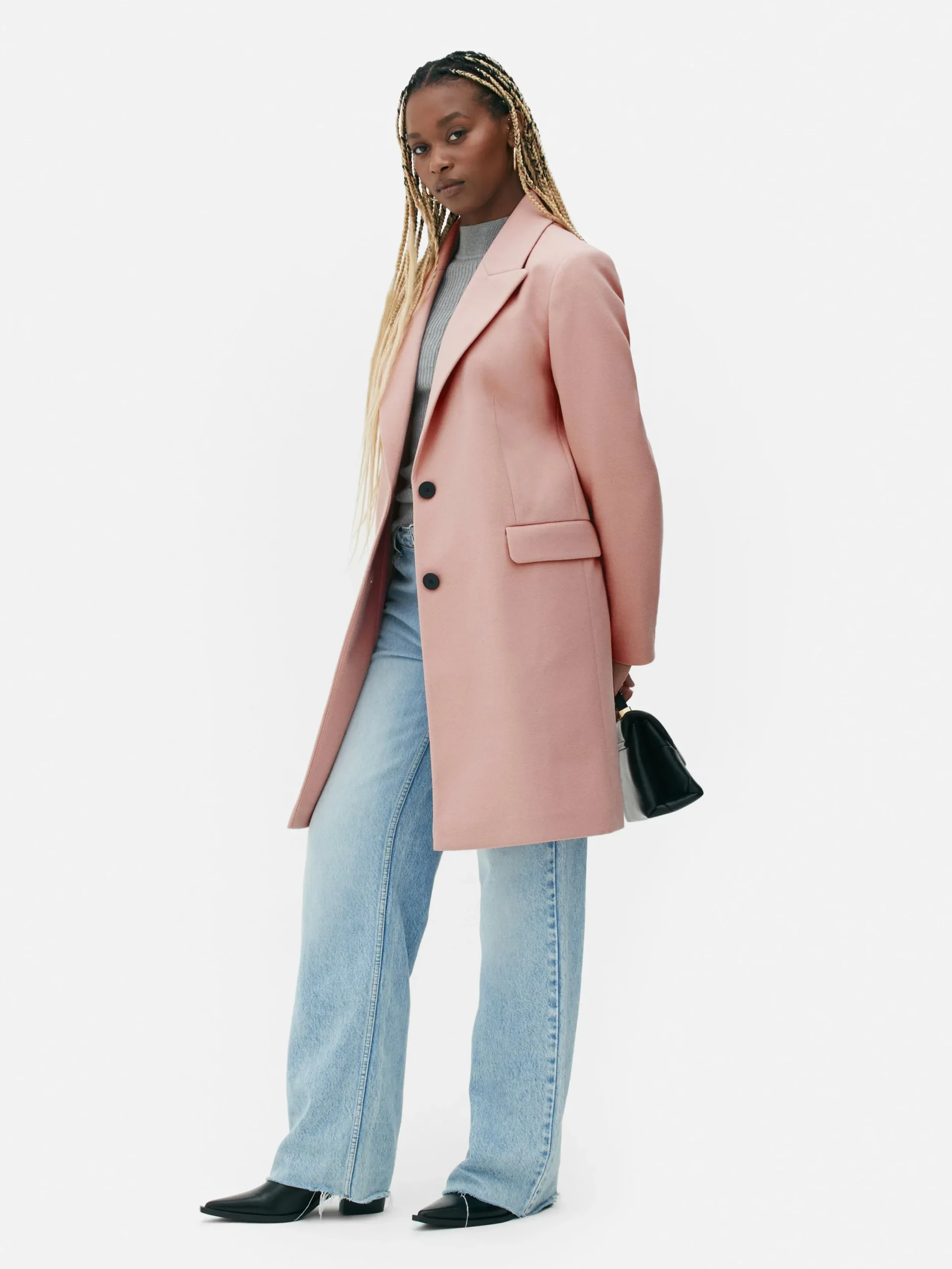Jacken Und Mäntel|Primark Einreihiger Mantel Rosa