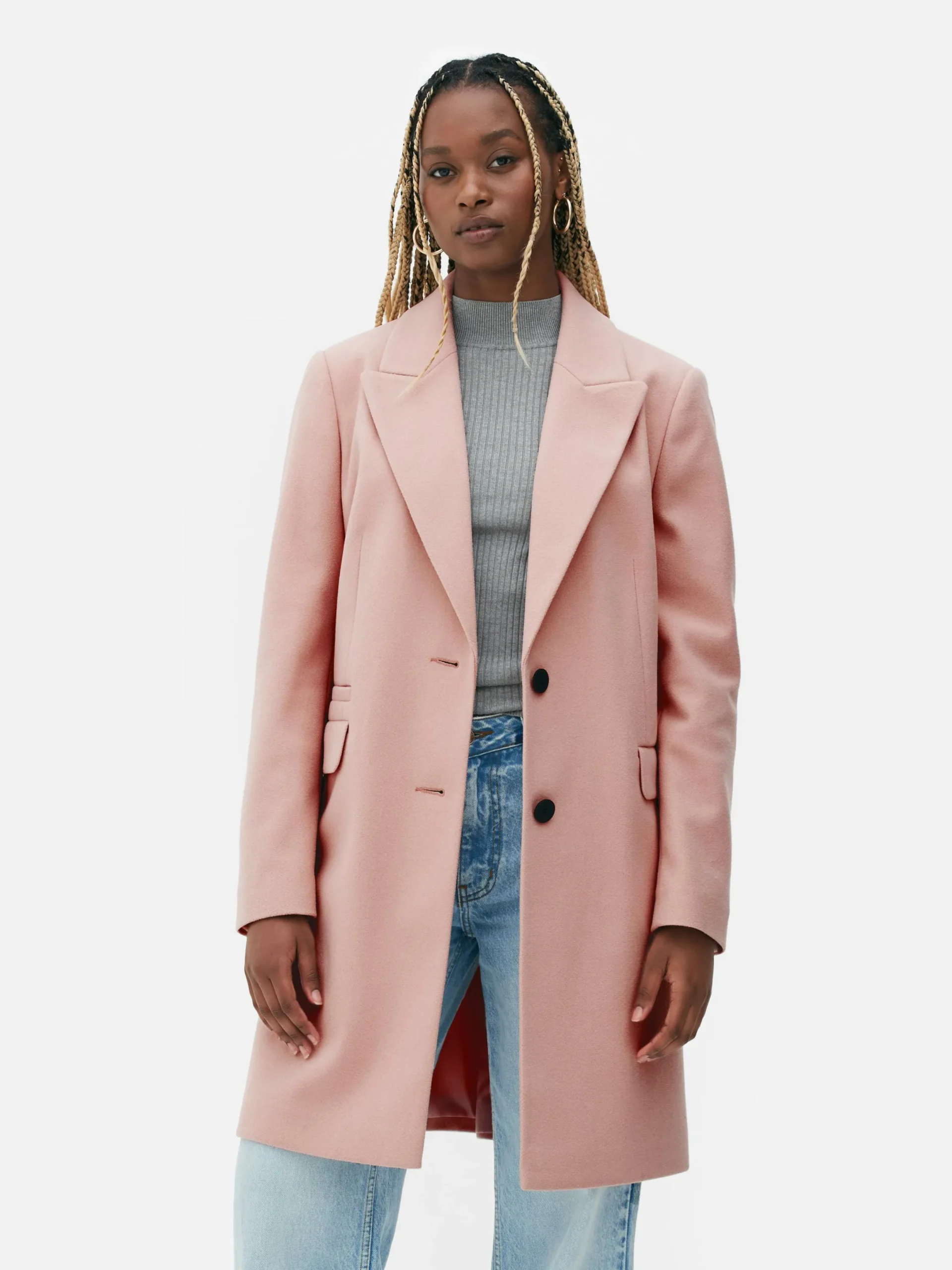 Jacken Und Mäntel|Primark Einreihiger Mantel Rosa