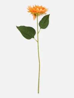 Kunstpflanzen Und -Blumen|Primark Einzelner, Künstlicher Sonnenblumen-Dekozweig Orange