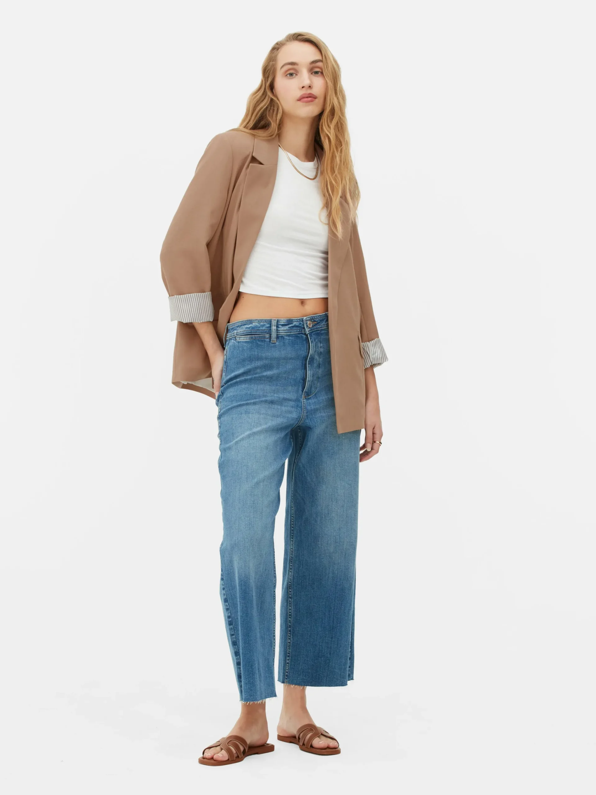 Blazer|Primark Eleganter Blazer Mit Offener Front Terrakottafarben