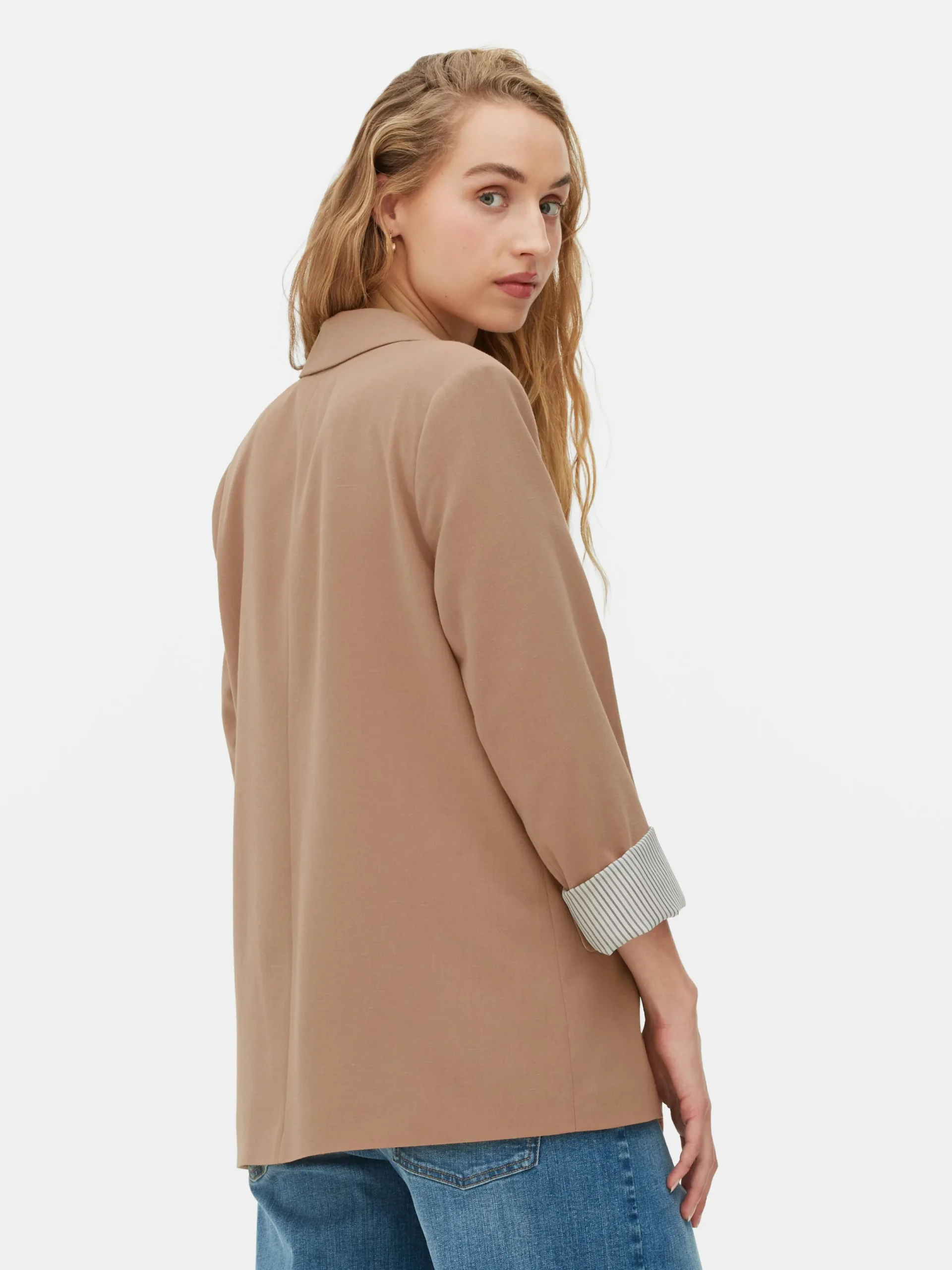 Blazer|Primark Eleganter Blazer Mit Offener Front Terrakottafarben