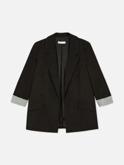 Blazer|Primark Eleganter Blazer Mit Offener Front Schwarz