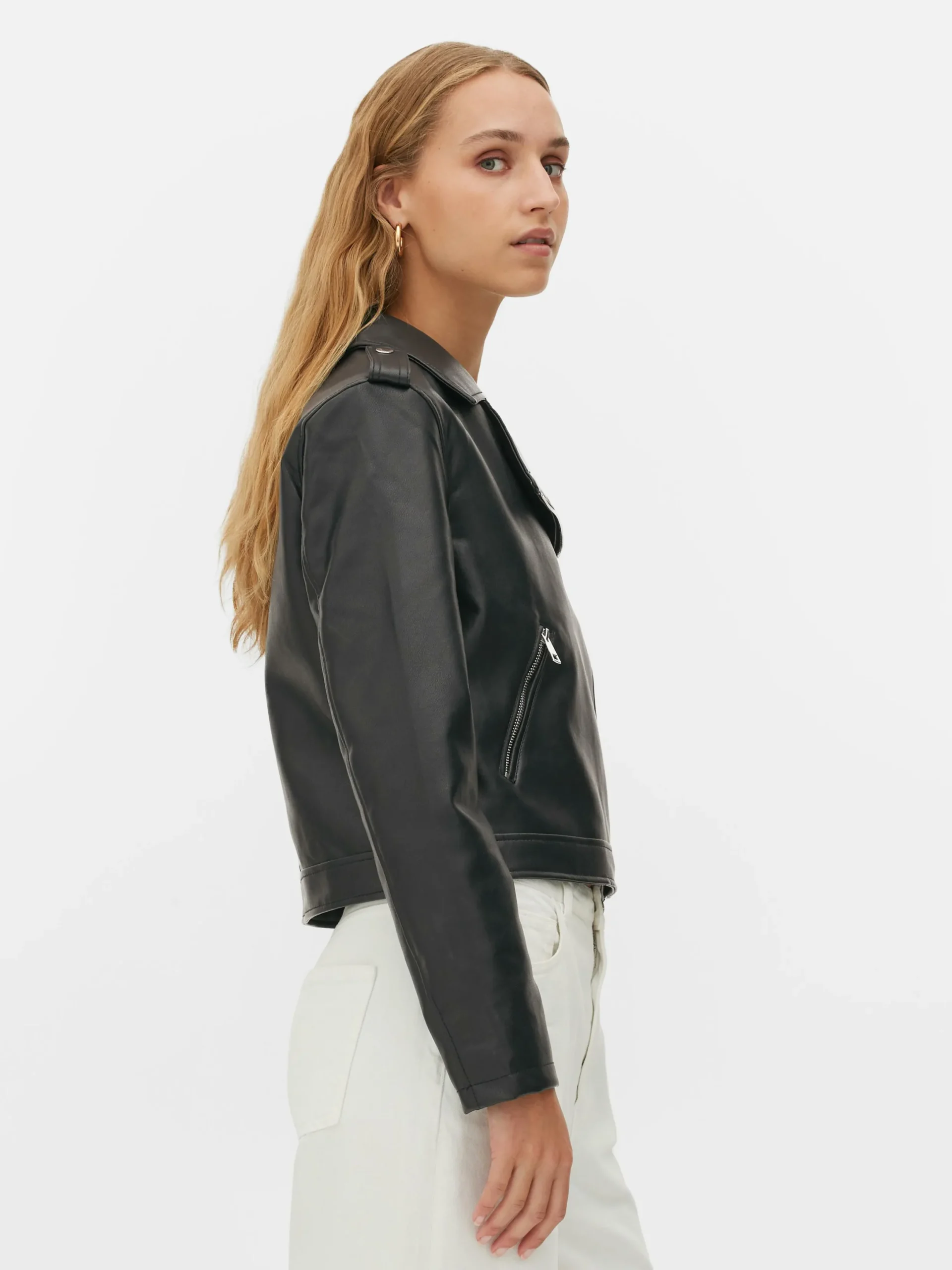 Jacken Und Mäntel|Primark Essential Bikerjacke Aus Kunstleder Schwarz 2