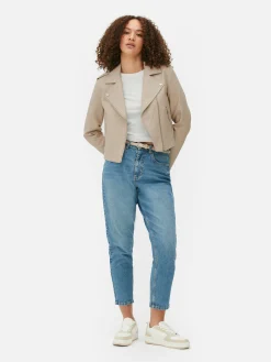 Jacken Und Mäntel|Primark Essential Bikerjacke Aus Kunstleder Nude