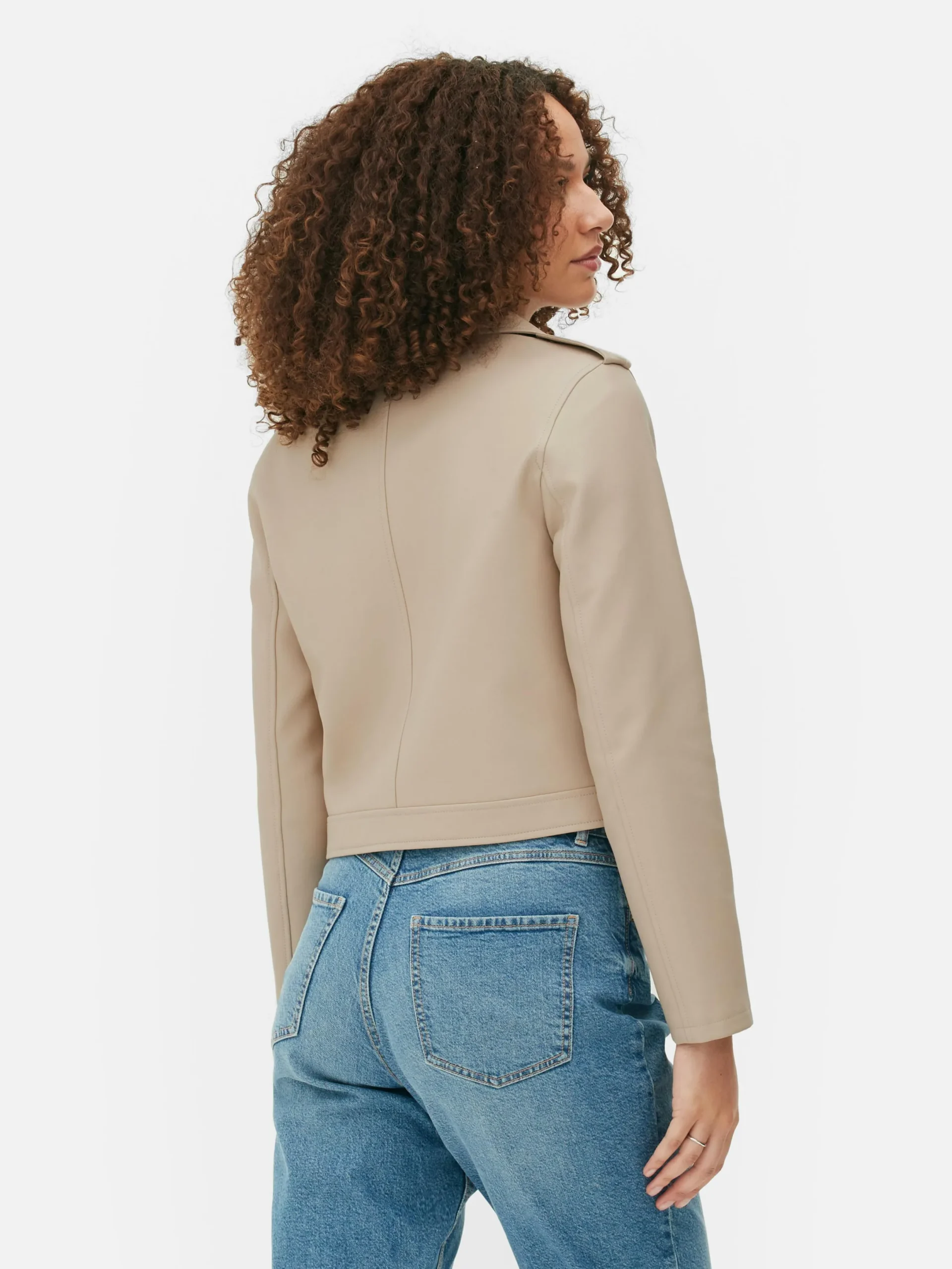 Jacken Und Mäntel|Primark Essential Bikerjacke Aus Kunstleder Nude