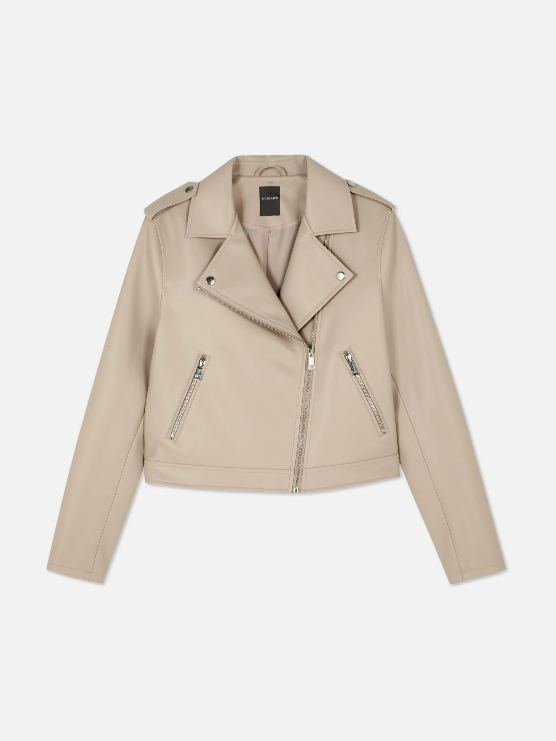 Jacken Und Mäntel|Primark Essential Bikerjacke Aus Kunstleder Nude
