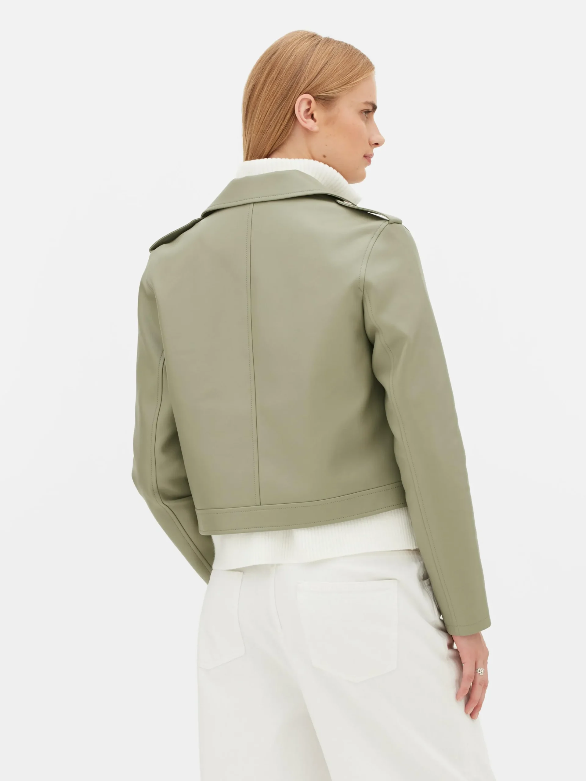 Jacken Und Mäntel|Primark Essential Bikerjacke Aus Kunstleder Hellgrün
