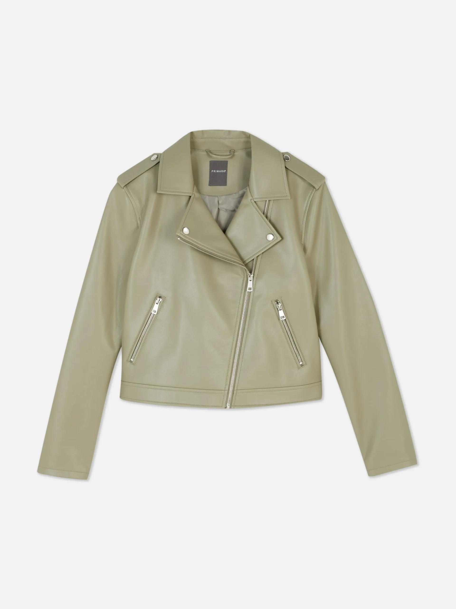 Jacken Und Mäntel|Primark Essential Bikerjacke Aus Kunstleder Hellgrün