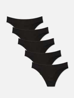 Slips|Primark Essential Brazil-Slips, 5er-Pack Schwarz