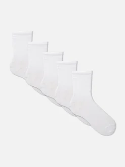 Socken|Primark Essential Crew-Socken, 5er-Pack Weiß