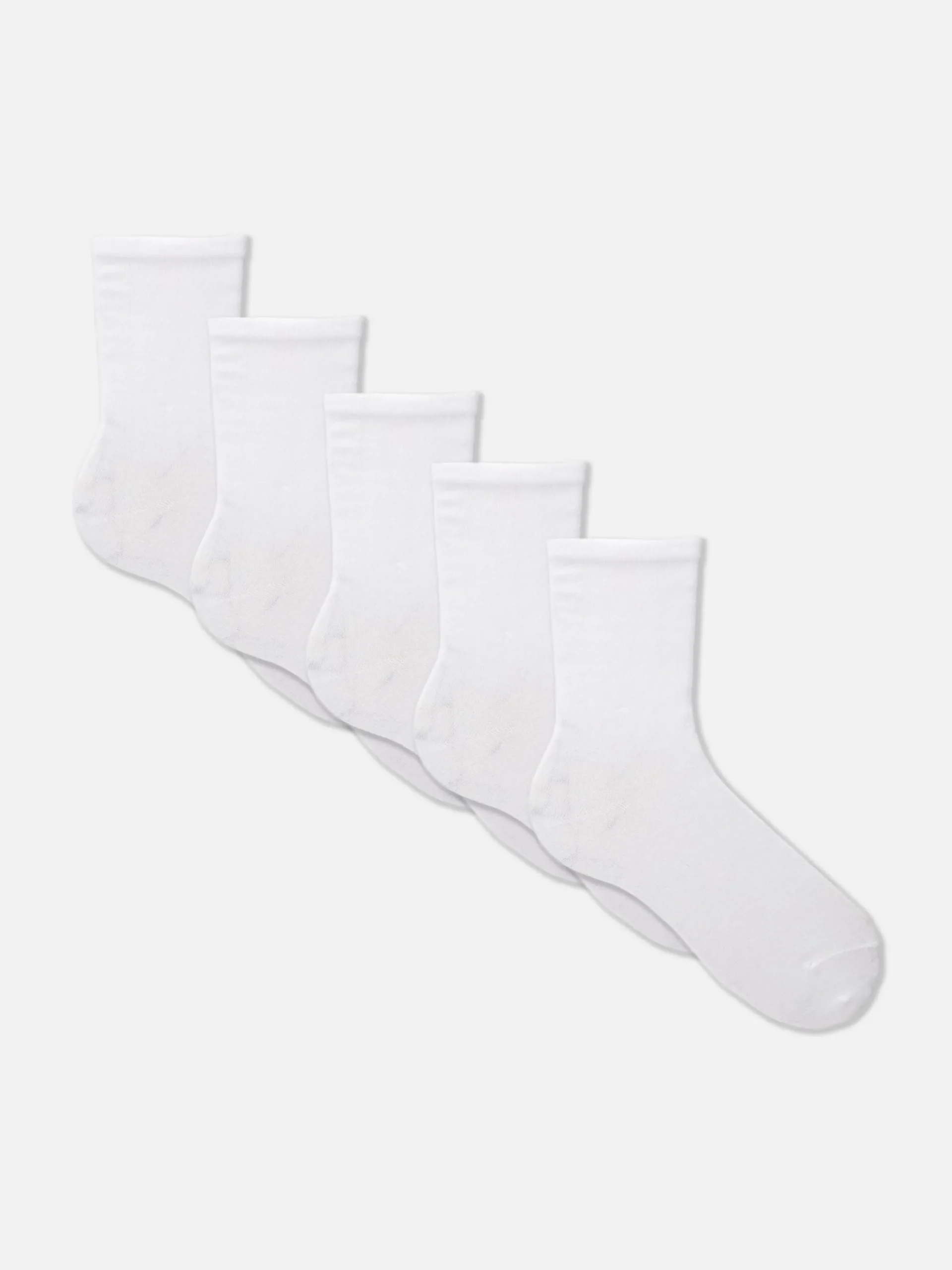 Socken|Primark Essential Crew-Socken, 5er-Pack Weiß