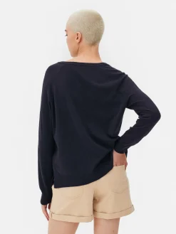 Pullover Und Cardigans|Primark Essential Pullover Mit V-Ausschnitt Marineblau