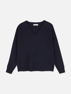 Pullover Und Cardigans|Primark Essential Pullover Mit V-Ausschnitt Marineblau