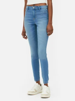 Denim|Jeans|Primark Essential Skinny-Jeans Mit Mittelhohem Bund Mittelblau