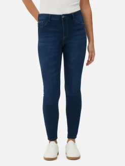 Denim|Jeans|Primark Essential Skinny-Jeans Mit Mittelhohem Bund Indigoblau