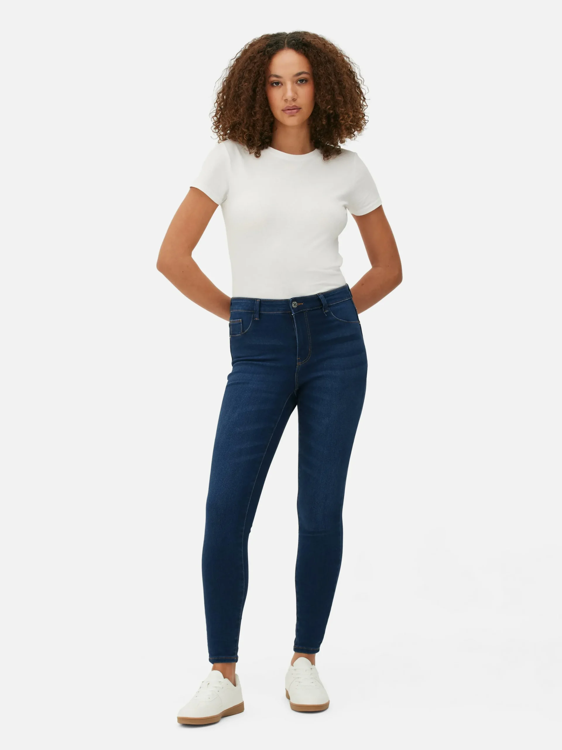 Denim|Jeans|Primark Essential Skinny-Jeans Mit Mittelhohem Bund Indigoblau