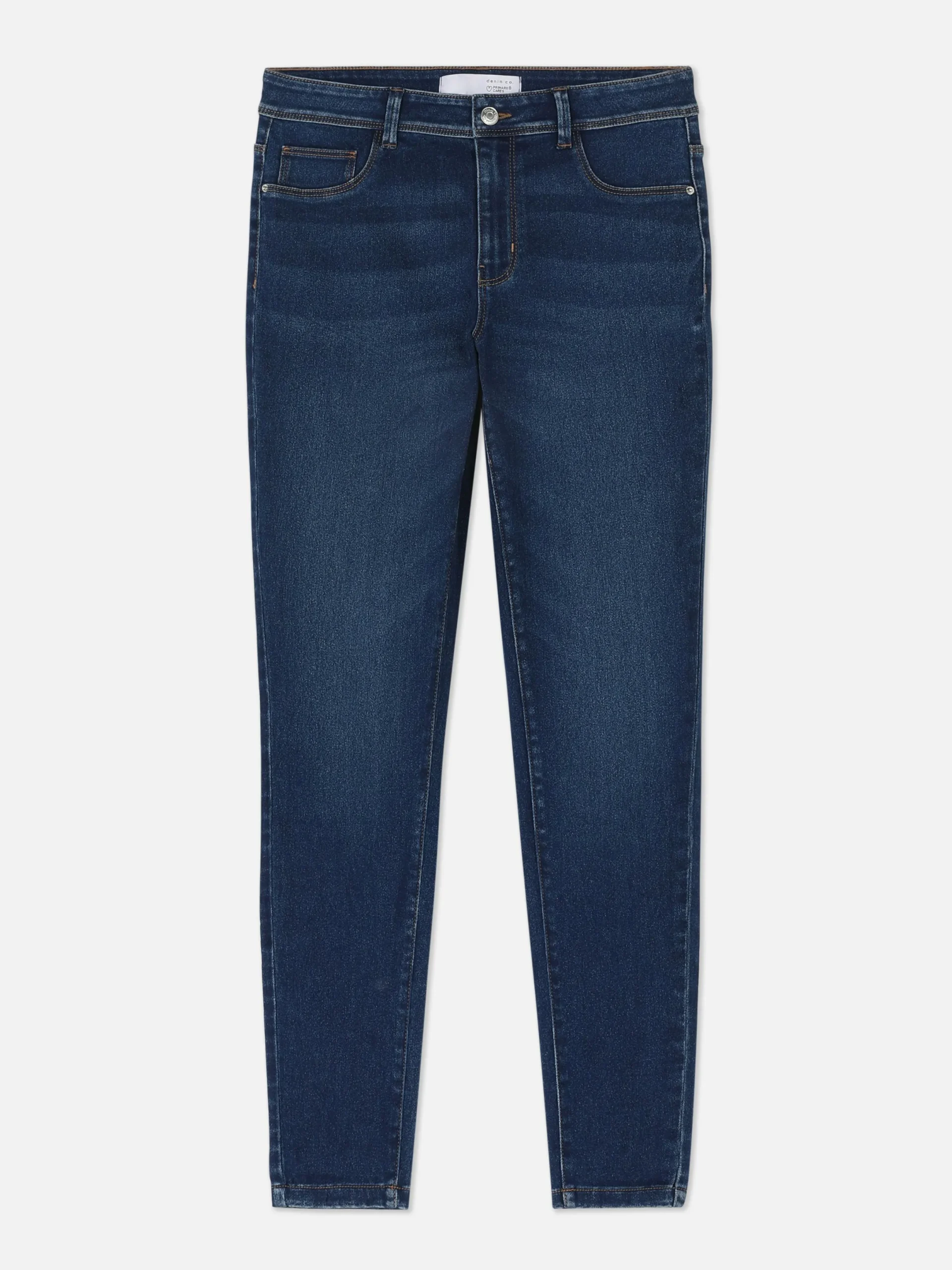 Denim|Jeans|Primark Essential Skinny-Jeans Mit Mittelhohem Bund Indigoblau