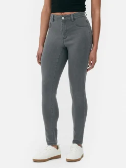 Denim|Jeans|Primark Essential Skinny-Jeans Mit Mittelhohem Bund Grau