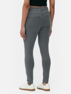 Denim|Jeans|Primark Essential Skinny-Jeans Mit Mittelhohem Bund Grau