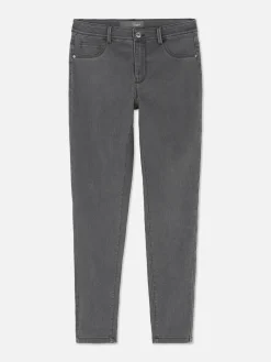 Denim|Jeans|Primark Essential Skinny-Jeans Mit Mittelhohem Bund Grau