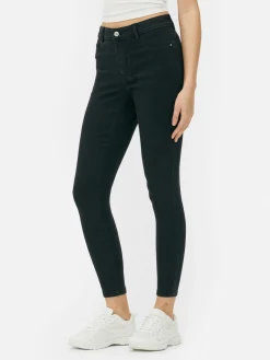 Jeans|Primark Essential Skinny-Jeans Mit Mittelhohem Bund Schwarz