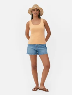 Tops Und T-Shirts|Primark Essential Stretch-Trägerhemd Mit U-Ausschnitt Pfirsichfarben