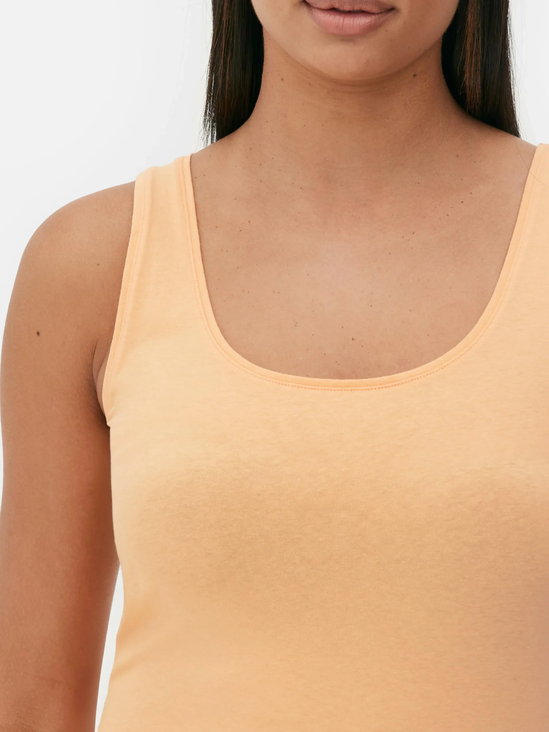 Tops Und T-Shirts|Primark Essential Stretch-Trägerhemd Mit U-Ausschnitt Pfirsichfarben