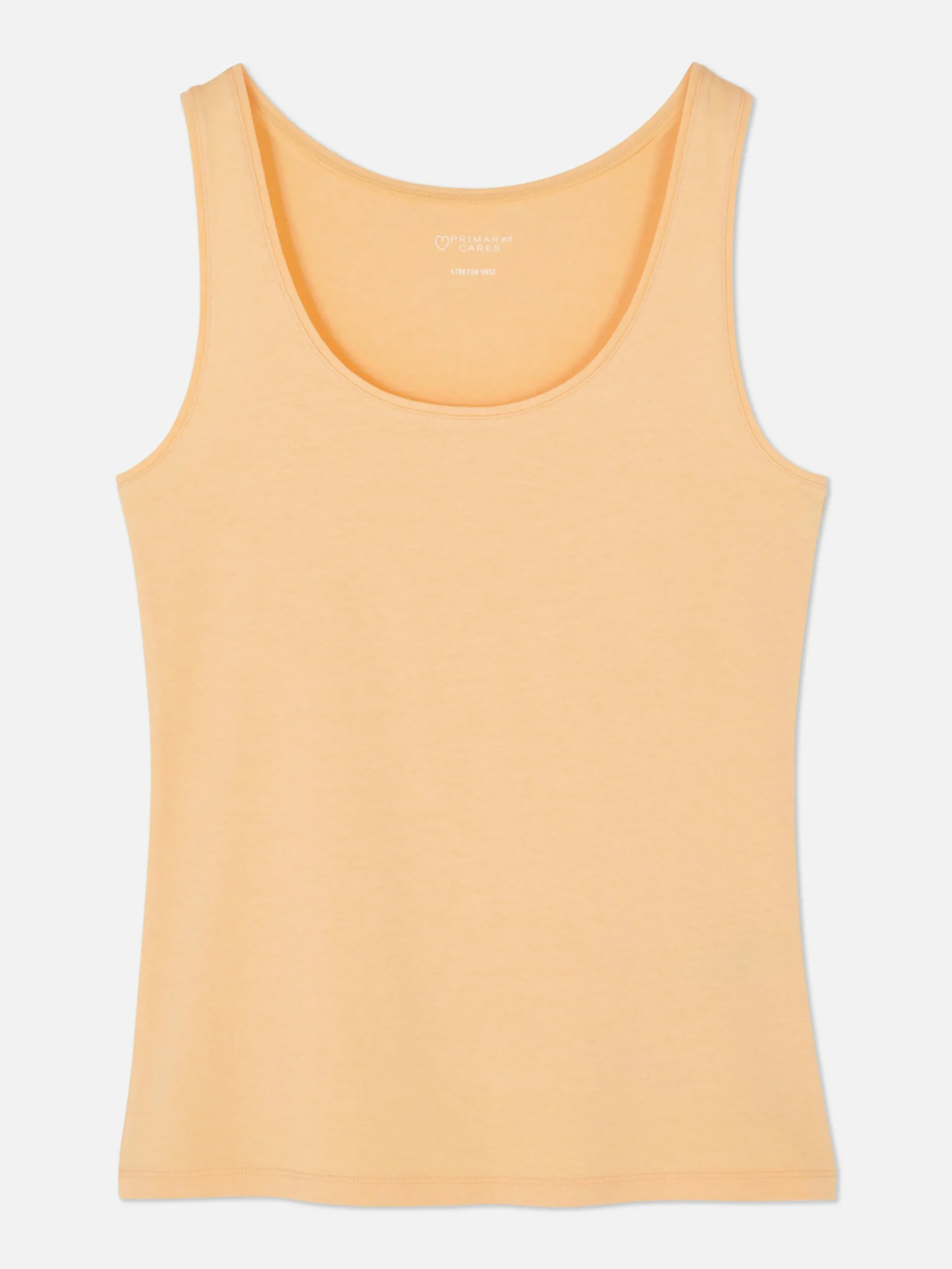 Tops Und T-Shirts|Primark Essential Stretch-Trägerhemd Mit U-Ausschnitt Pfirsichfarben
