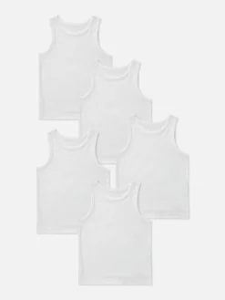 Unterwäsche|Primark Essential Unterhemden, 5er-Pack Weiß