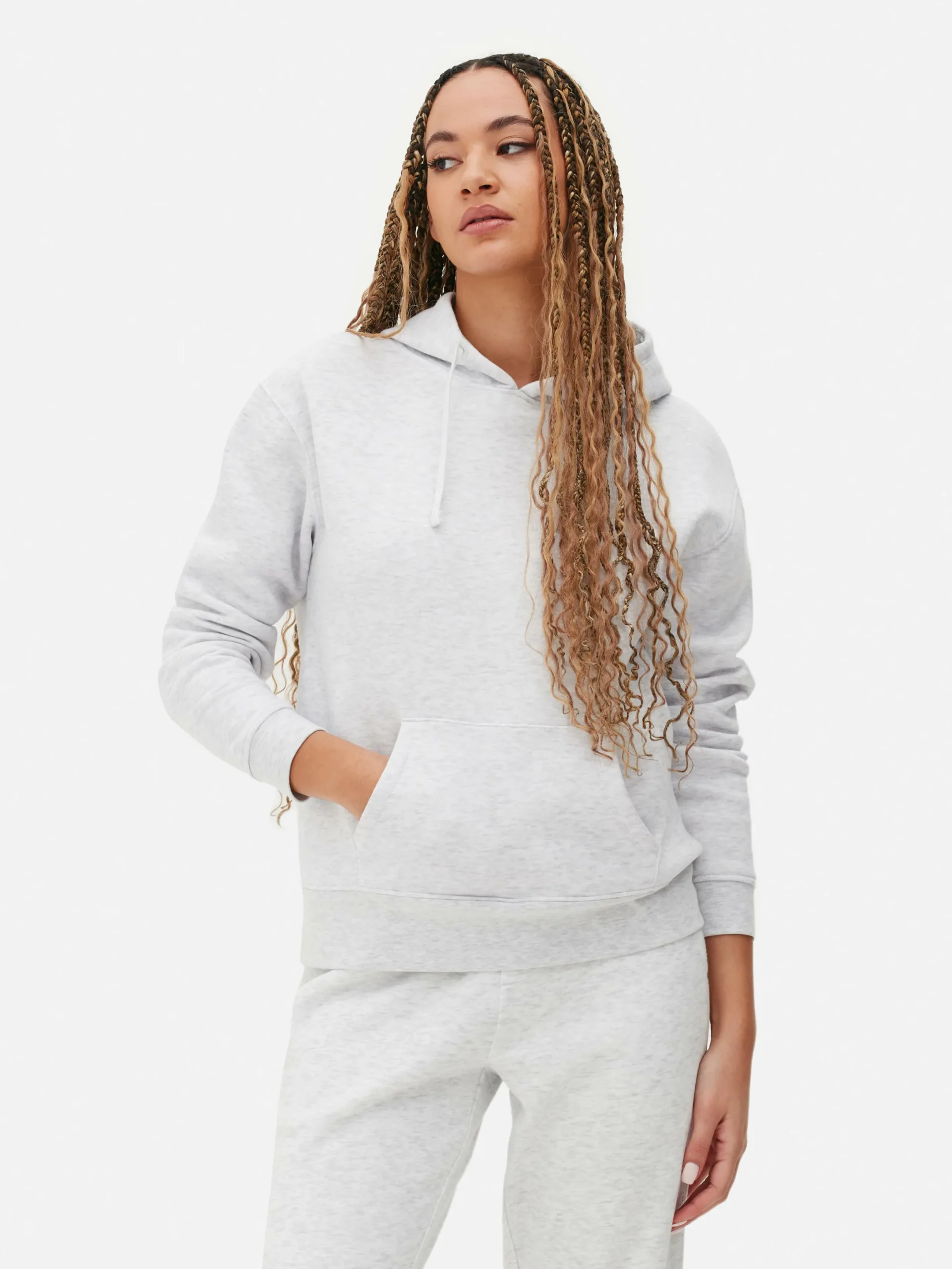 Loungewear|Hoodies Und Sweatshirts|Primark Essential-Hoodie Mit Kordelzug Grau meliert