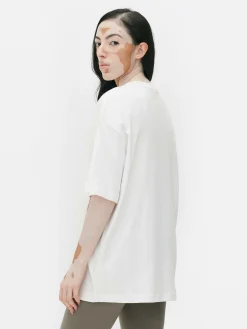 Tops Und T-Shirts|Primark Essential-T-Shirt Aus Jersey Im Oversized-Look Weiß