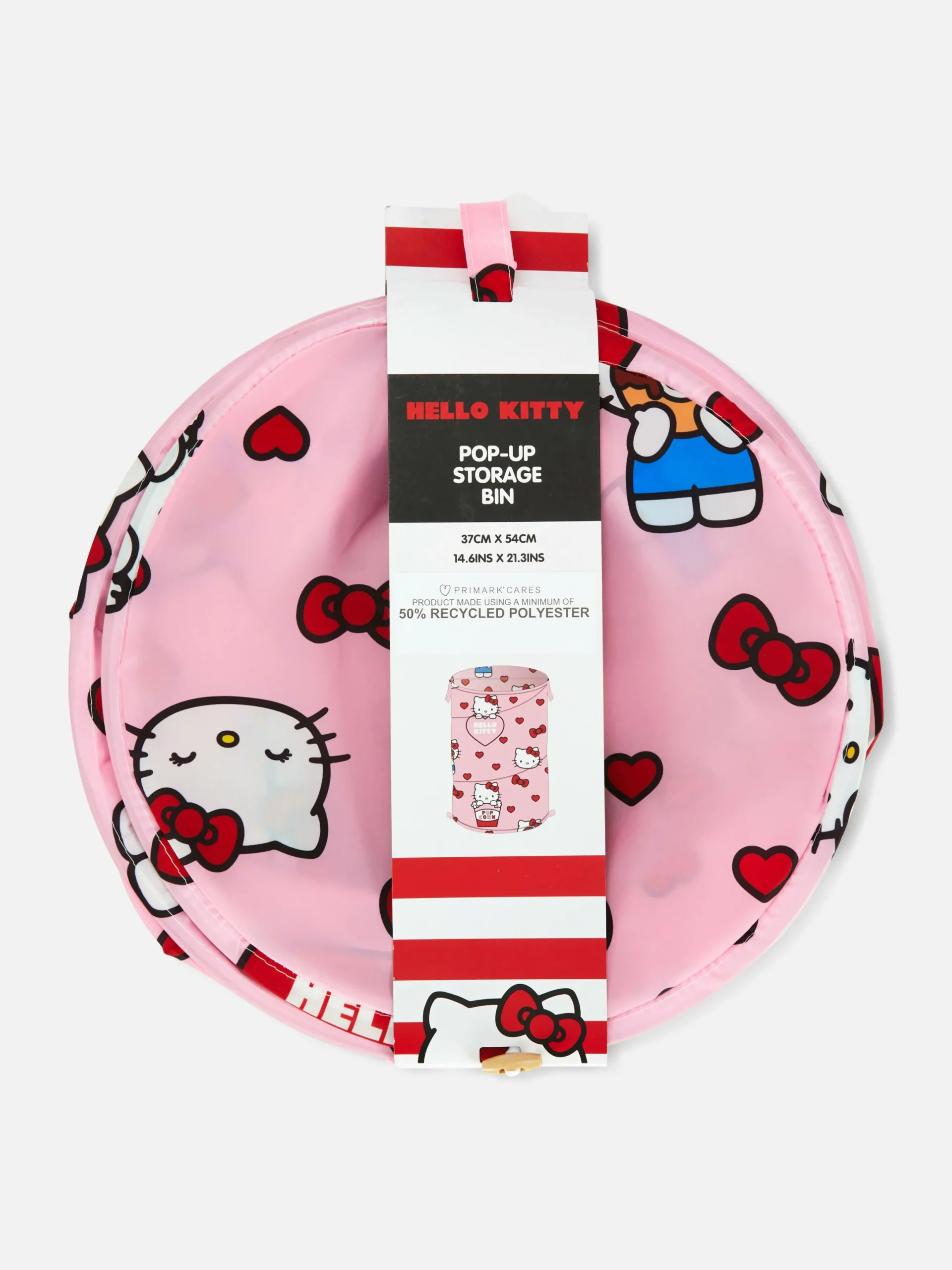 Wäschekörbe|Primark Faltbarer „Hello Kitty“ Behälter Zum 50. Jubiläum Rosa
