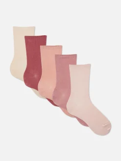 Socken|Primark Farblich Abgestimmte Crew-Socken, 5er-Pack Rosa