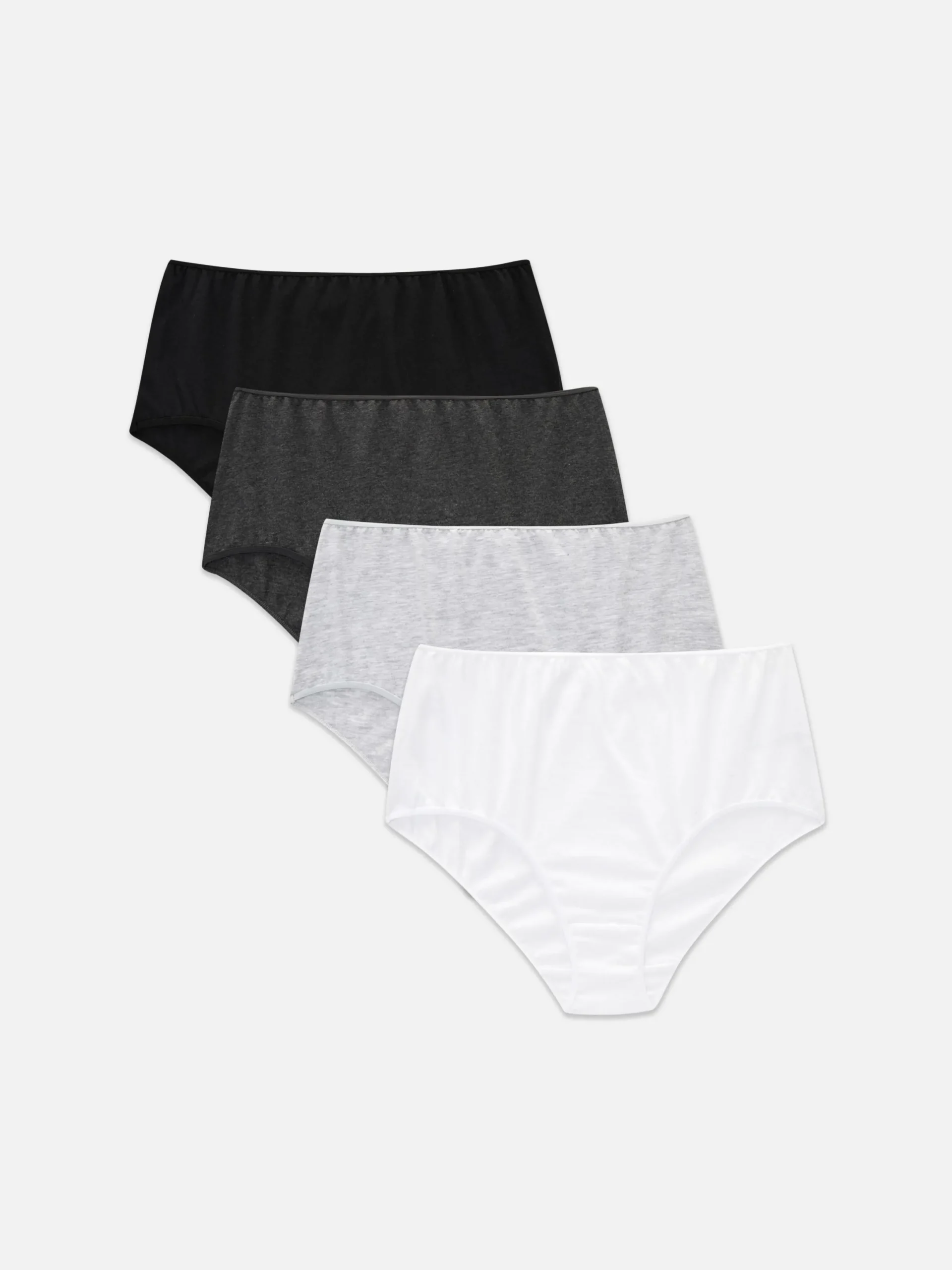 Slips|Primark Farblich Abgestimmte Unterhosen, 4er-Pack Schwarz/Weiß