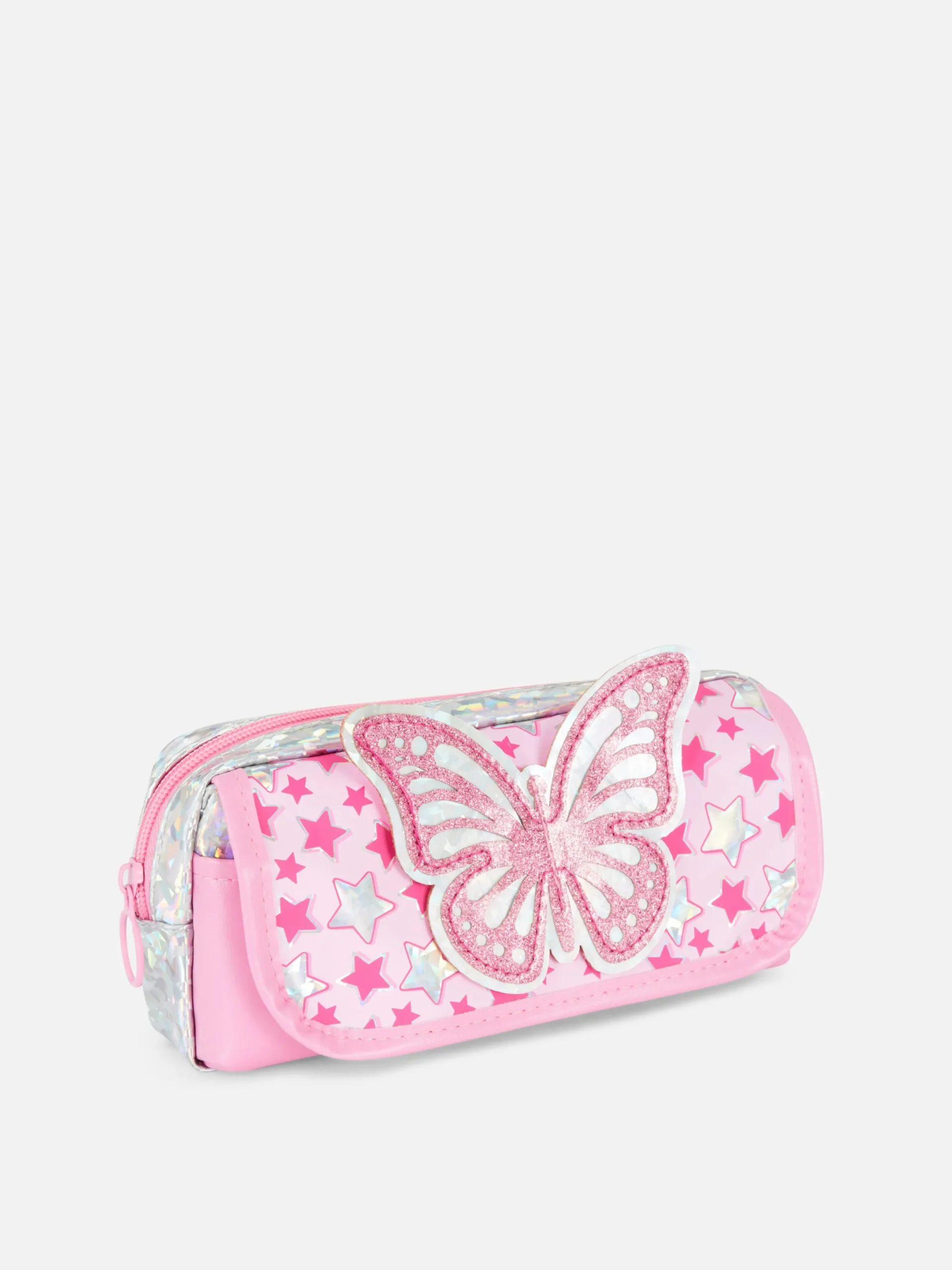 Federmäppchen|Primark Federmäppchen Mit Schmetterling-Aufnäher Fuchsiafarben