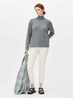 Pullover Und Cardigans|Primark Feinstrickpullover Mit Rollkragen Grau meliert