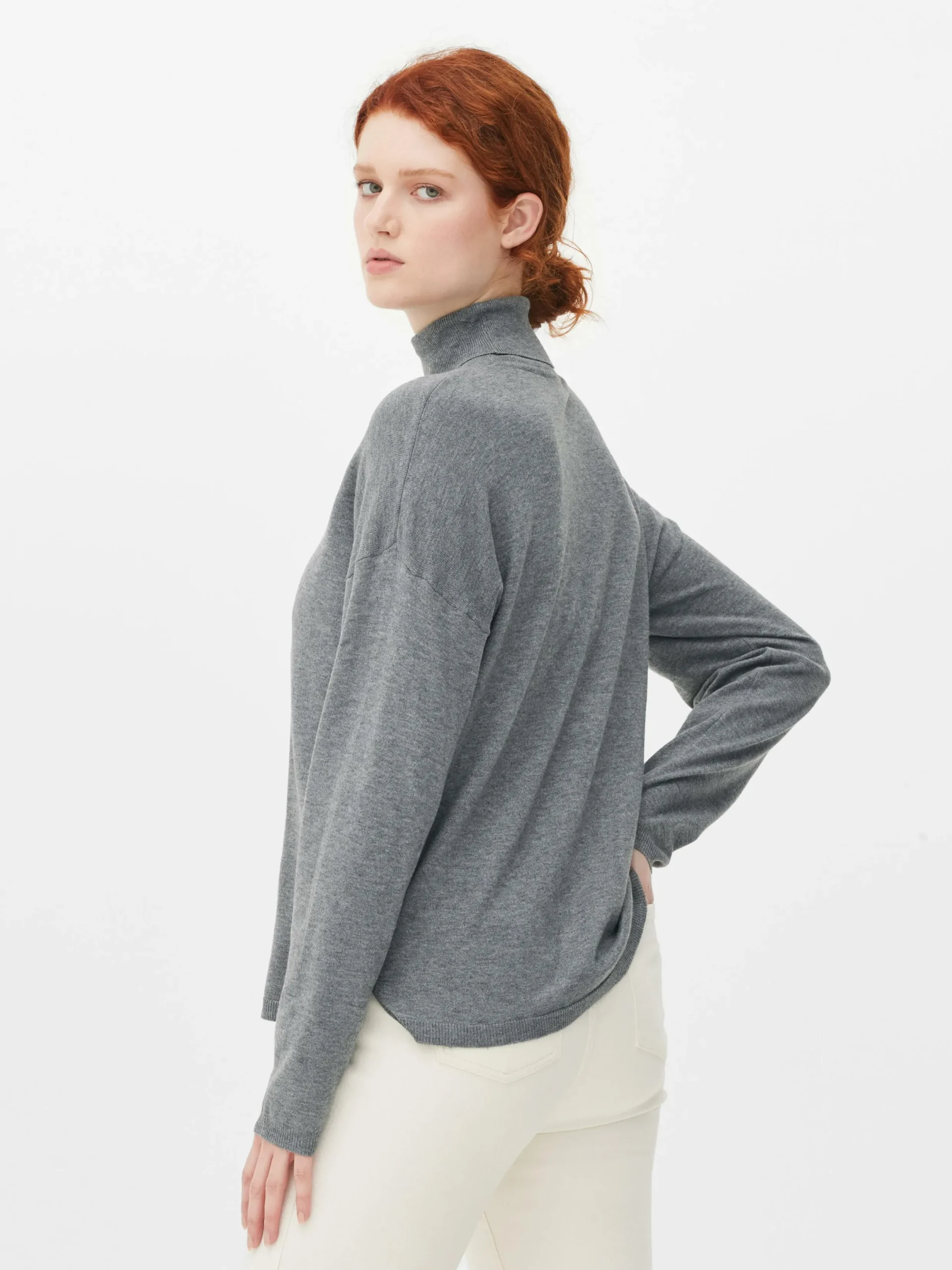 Pullover Und Cardigans|Primark Feinstrickpullover Mit Rollkragen Grau meliert