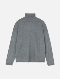 Pullover Und Cardigans|Primark Feinstrickpullover Mit Rollkragen Grau meliert
