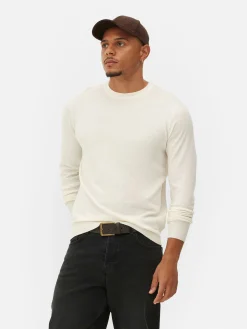 Pullover Und Cardigans|Primark Feinstrickpullover Mit Rundhalsausschnitt Ecrufarben