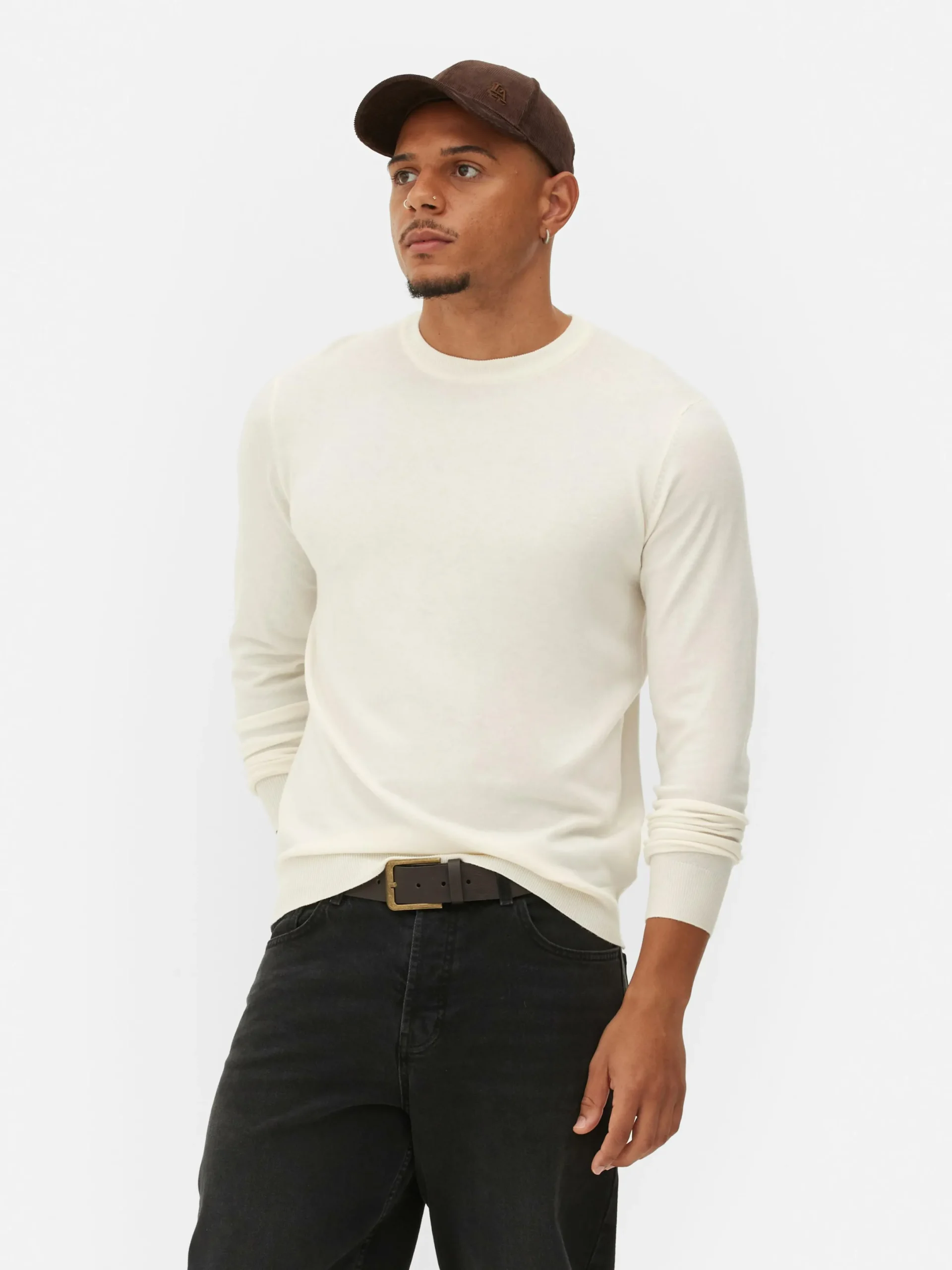 Pullover Und Cardigans|Primark Feinstrickpullover Mit Rundhalsausschnitt Ecrufarben
