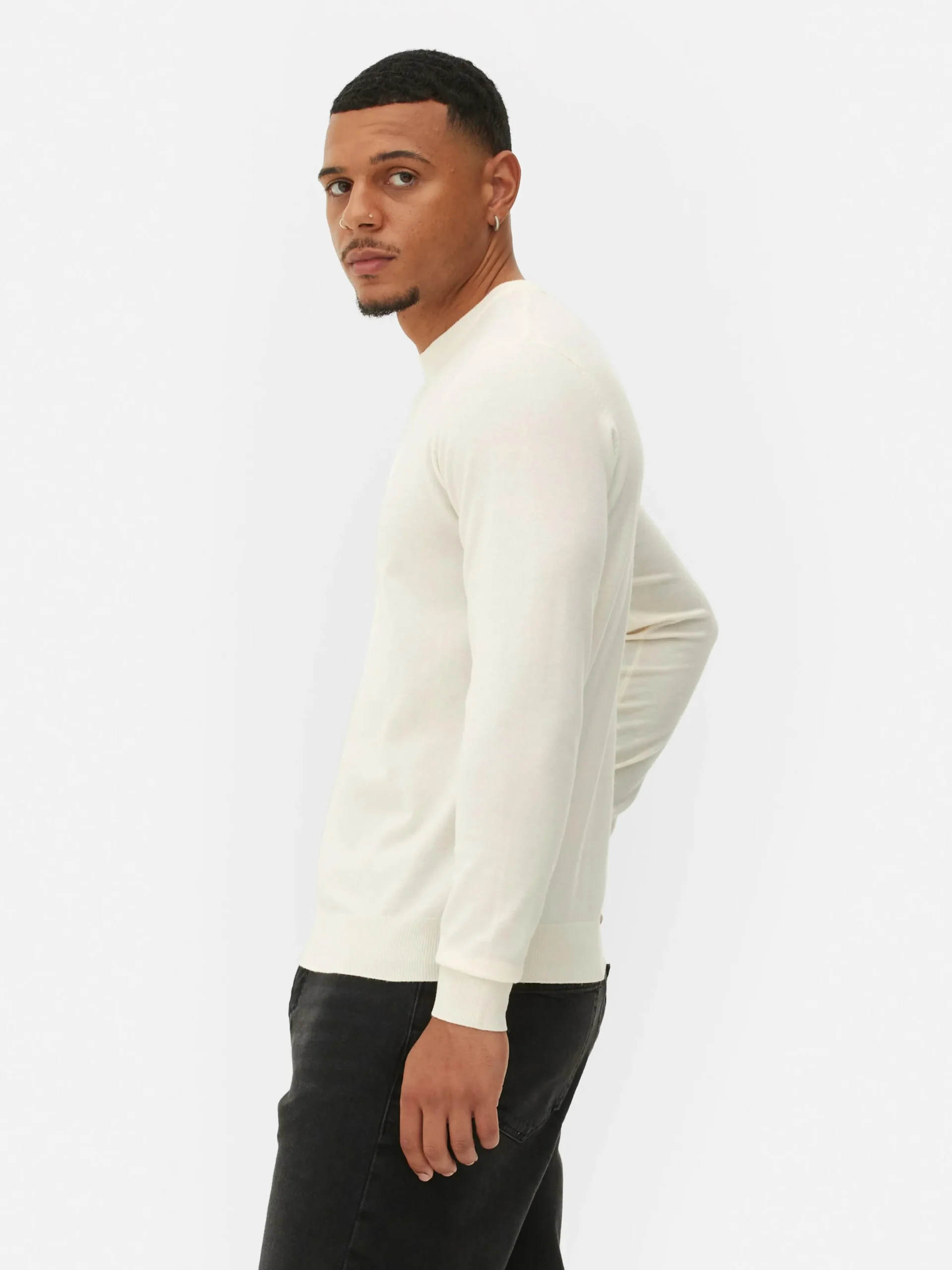 Pullover Und Cardigans|Primark Feinstrickpullover Mit Rundhalsausschnitt Ecrufarben